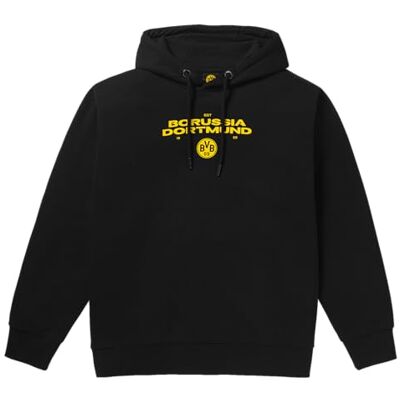 Dortmund Borussia Unisex BVB Hoodie, Exklusiv, Schriftzug Und Emblem, Kapuzenpullover, Schwarz, L EU Dortmund Borussia Unisex BVB Hoodie, Exklusiv, Schriftzug Und Emblem, Kapuzenpullover, Schwarz, L EU