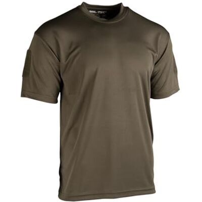 Mil-Tec Tactical Quick Dry T‑Shirt Herren • Taktisches Kurzarm-Shirt • Atmungsaktives & schnelltrocknendes Basic T-Shirt • Ideal als Sportshirt, Wandershirt, Arbeitsshirt • Oliv, 3XL Mil-Tec Tactical Quick Dry T‑Shirt Herren • Taktisches Kurzarm-Shirt • Atmungsaktives & schnelltrocknendes Basic T-Shirt • Ideal als Sportshirt, Wandershirt, Arbeitsshirt • Oliv, 3XL