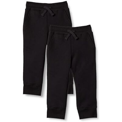 Amazon Essentials Jungen Fleece-Jogginghose, 2er-Pack, Schwarz, 6-7 Jahre Amazon Essentials Jungen Fleece-Jogginghose, 2er-Pack, Schwarz, 6-7 Jahre