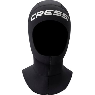 Cressi Resilient Long Hood 3mm S Unisex Kopfhauben aus 3 mm dickem doppelt gefüttertem Neopren, ideal zum Tauchen, Schnorcheln und Wassersport, Schwarz größer Kragen, S Cressi Resilient Long Hood 3mm S Unisex Kopfhauben aus 3 mm dickem doppelt gefüttertem Neopren, ideal zum Tauchen, Schnorcheln und Wassersport, Schwarz größer Kragen, S