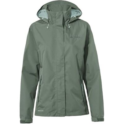 VAUDE Escape Light Regenjacke Damen – wasserdicht, atmungsaktiv und winddicht mit 2-Lagen-Membran, verstaubare Kapuze, 420g leicht agave, 44 VAUDE Escape Light Regenjacke Damen – wasserdicht, atmungsaktiv und winddicht mit 2-Lagen-Membran, verstaubare Kapuze, 420g leicht agave, 44