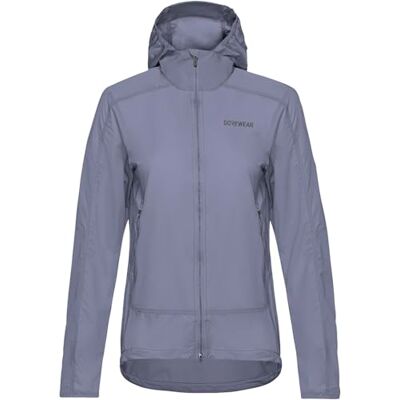 GORE WEAR GOREWEAR Damen Fernflow Windbreaker Mit Kapuze Jacke, Amethyst Grey, XS EU GORE WEAR GOREWEAR Damen Fernflow Windbreaker Mit Kapuze Jacke, Amethyst Grey, XS EU