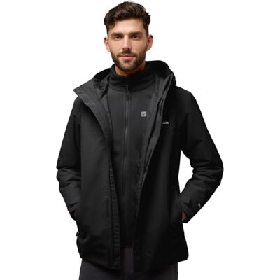 Jack Wolfskin Herren Altenberg 3in1 Jkt M, Schwarz, S EU Jack Wolfskin Herren Altenberg 3in1 Jkt M, Schwarz, S EU