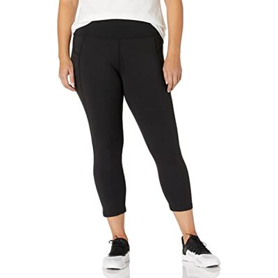 Jockey Damen 7/8 Kompressions-Capri Leggings, Rich Black-00700, XL Jockey Damen 7/8 Kompressions-Capri Leggings, Rich Black-00700, XL