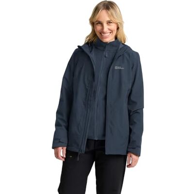 Jack Wolfskin Damen Moonrise 3in1 Jkt W, Midnight Sky, 3XL EU Jack Wolfskin Damen Moonrise 3in1 Jkt W, Midnight Sky, 3XL EU
