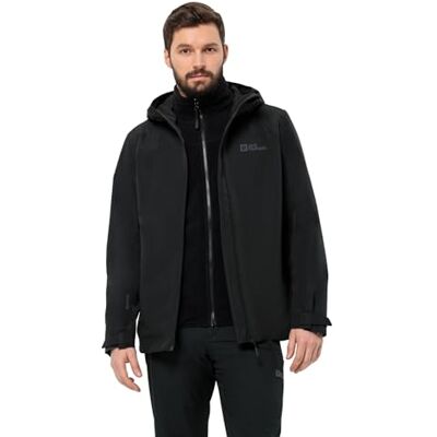 Jack Wolfskin Herren Taubenberg 3in1 Jkt M, Schwarz, 4XL EU Jack Wolfskin Herren Taubenberg 3in1 Jkt M, Schwarz, 4XL EU