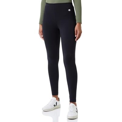 Champion Legacy Damen Basics W Cotton Lycra High-Waist Leggings, Schwarz, S Champion Legacy Damen Basics W Cotton Lycra High-Waist Leggings, Schwarz, S