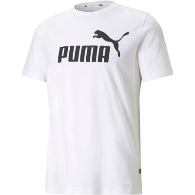 Puma Herren Ess Logo Tee T-shirt, White, XXL EU Puma Herren Ess Logo Tee T-shirt, White, XXL EU