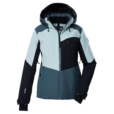 Killtec Damen Skijacke/Funktionsjacke mit abzippbarer Kapuze, Schneefang und Unterarmventilation KSW 39 WMN SKI JCKT, hellpetrol, 38, 43420-000 Killtec Damen Skijacke/Funktionsjacke mit abzippbarer Kapuze, Schneefang und Unterarmventilation KSW 39 WMN SKI JCKT, hellpetrol, 38, 43420-000