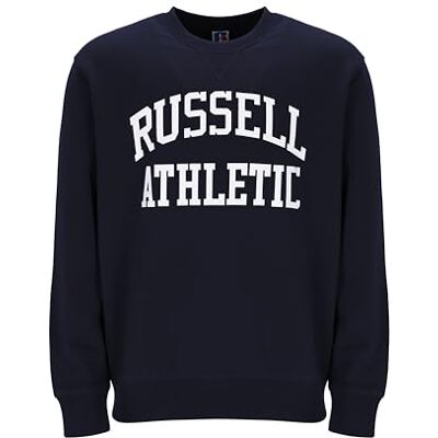 Russell Athletic Herren Iconic2-crewneck Sweatshirt Tunika Zum Stillen, Marineblau, M EU Russell Athletic Herren Iconic2-crewneck Sweatshirt Tunika Zum Stillen, Marineblau, M EU