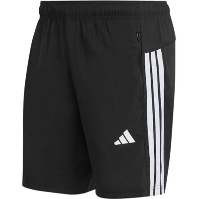 Adidas Herren Workout Essentials Base 3 Stripes Woven Short Shorts, Black/White, M 7 inch Adidas Herren Workout Essentials Base 3 Stripes Woven Short Shorts, Black/White, M 7 inch