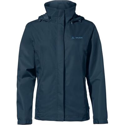 VAUDE Escape Light Regenjacke für Damen – Wasserdicht, dampfdurchlässig mit 2-Lagen-Membran, Sportjacke Damen mit Kapuze – Ideal Wandern & Radfahren – dark sea, Größe: VAUDE Escape Light Regenjacke für Damen – Wasserdicht, dampfdurchlässig mit 2-Lagen-Membran, Sportjacke Damen mit Kapuze – Ideal Wandern & Radfahren – dark sea, Größe: