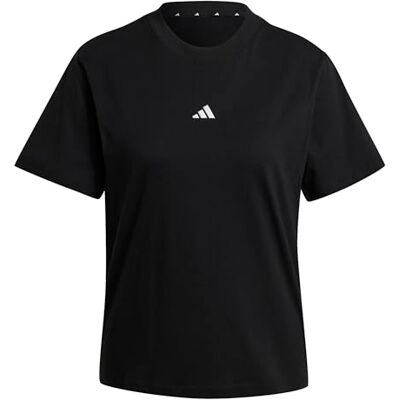 Adidas Damen Essentials Small Logo Cotton Shirt, Black/White, XXS Adidas Damen Essentials Small Logo Cotton Shirt, Black/White, XXS
