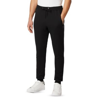 FM London Herren Slim Fit, Jogginghose Für Sports Jogger, Schwarz, S EU FM London Herren Slim Fit, Jogginghose Für Sports Jogger, Schwarz, S EU