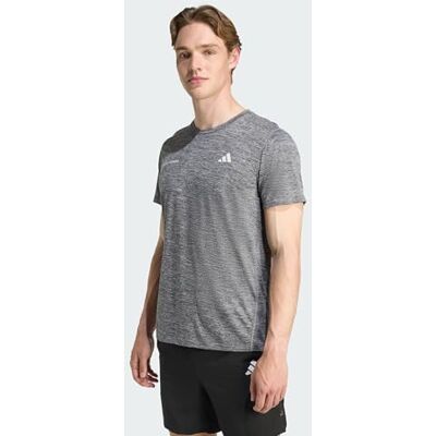 Adidas Herren Own the Run Melange T-Shirt, Black/Grey Three Mel, M Adidas Herren Own the Run Melange T-Shirt, Black/Grey Three Mel, M