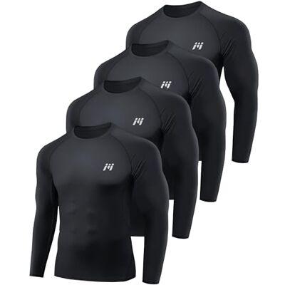 MEETWEE Kompressionsshirt Herren, Langarm Funktionsshirt Männer Sportshirt Training Fitnessshirt Atmungsaktiv Laufshirt Unterhemd für Laufen Jogging Sport Turnhalle MEETWEE Kompressionsshirt Herren, Langarm Funktionsshirt Männer Sportshirt Training Fitnessshirt Atmungsaktiv Laufshirt Unterhemd für Laufen Jogging Sport Turnhalle