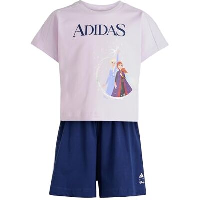 Adidas Girl's DISNEY FROZEN T-SHIRT SET, ice lavender/dark blue, 4-5 Years Adidas Girl's DISNEY FROZEN T-SHIRT SET, ice lavender/dark blue, 4-5 Years
