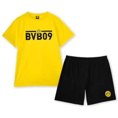 Dortmund BVB Borussia Schlafanzug schwarzgelb, Shirt, Hose, Exklusive Kollektion, BVB09 Schriftzug, 100% Baumwolle, kurz, Größe 3XL Dortmund BVB Borussia Schlafanzug schwarzgelb, Shirt, Hose, Exklusive Kollektion, BVB09 Schriftzug, 100% Baumwolle, kurz, Größe 3XL