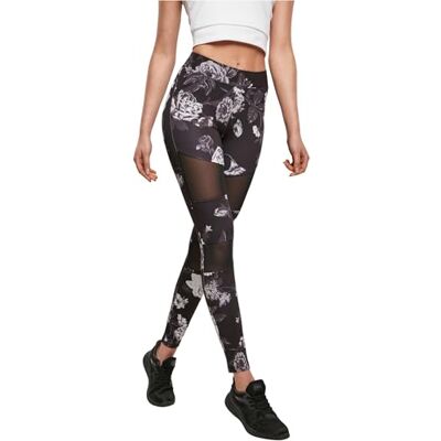 Urban Classics Ladies Tech Mesh AOP Leggings, Damen Leggings, erhältlich in vielen verschiedenen Farben, Größen XS bis 5XL Urban Classics Ladies Tech Mesh AOP Leggings, Damen Leggings, erhältlich in vielen verschiedenen Farben, Größen XS bis 5XL