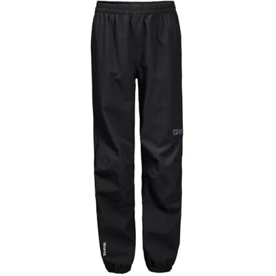 Jack Wolfskin Unisex Kinder Rainy Days Pants K Regenhose, Schwarz, 128 EU Jack Wolfskin Unisex Kinder Rainy Days Pants K Regenhose, Schwarz, 128 EU