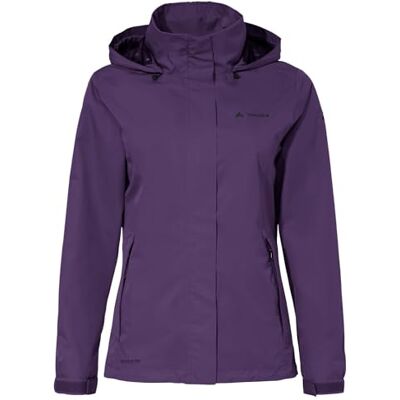 VAUDE Escape Light Regenjacke Damen – wasserdicht, atmungsaktiv und winddicht mit 2-Lagen-Membran, verstaubare Kapuze, 420g leicht, eggplant,34 VAUDE Escape Light Regenjacke Damen – wasserdicht, atmungsaktiv und winddicht mit 2-Lagen-Membran, verstaubare Kapuze, 420g leicht, eggplant,34