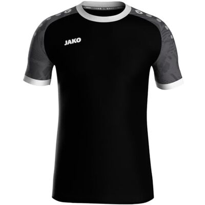 JAKO Iconic Trikot Kinder Schwarz, Anthrazit, Gr. 164 Nachhaltiges Sport Shirt Kurzarm aus 100% recyceltem Polyester, Feuchtigkeitstransportierend JAKO Iconic Trikot Kinder Schwarz, Anthrazit, Gr. 164 Nachhaltiges Sport Shirt Kurzarm aus 100% recyceltem Polyester, Feuchtigkeitstransportierend