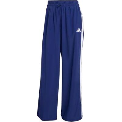Adidas Damen Essentials 3-Stripes Lifestyle Woven Parachute Pants, Dark Blue/White, S Adidas Damen Essentials 3-Stripes Lifestyle Woven Parachute Pants, Dark Blue/White, S