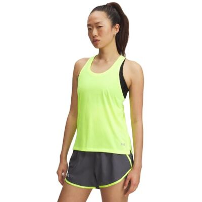 Under Armour Damen Launch Singlet, leichtes atmungsaktives Tank Top, schnelltrocknendes Funktionsshirt mit reflektierenden Details,High Vis Yellow / / Reflective,XS Under Armour Damen Launch Singlet, leichtes atmungsaktives Tank Top, schnelltrocknendes Funktionsshirt mit reflektierenden Details,High Vis Yellow / / Reflective,XS