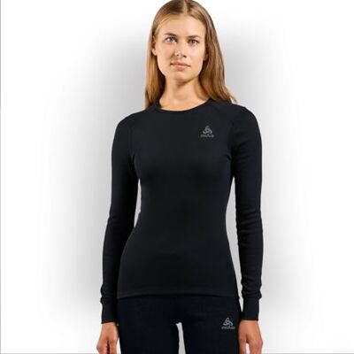Odlo Thermounterwäsche für Damen Active Warm Schwarz Größe L Langarm-Thermoshirt Warme Skiunterwäsche Odlo Thermounterwäsche für Damen Active Warm Schwarz Größe L Langarm-Thermoshirt Warme Skiunterwäsche
