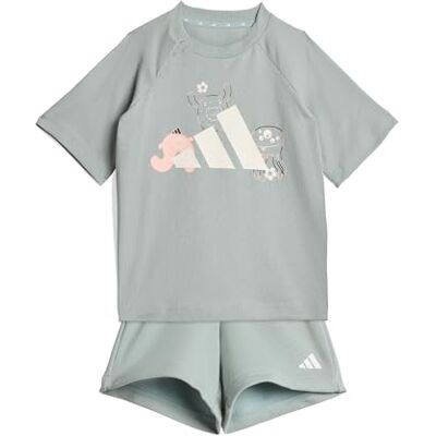 Adidas Unisex Baby TIRO_NSTER T-SHIRT SET, Wonder Sage/white, 18-24 Months Adidas Unisex Baby TIRO_NSTER T-SHIRT SET, Wonder Sage/white, 18-24 Months