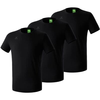 Erima Unisex Erwachsene 3er Pack Teamsport T-Shirt (260013), schwarz, L Erima Unisex Erwachsene 3er Pack Teamsport T-Shirt (260013), schwarz, L