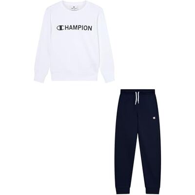 Champion Legacy Jungen Crewneck Sweatsuit, XS, Weiß, weiß, XS Champion Legacy Jungen Crewneck Sweatsuit, XS, Weiß, weiß, XS