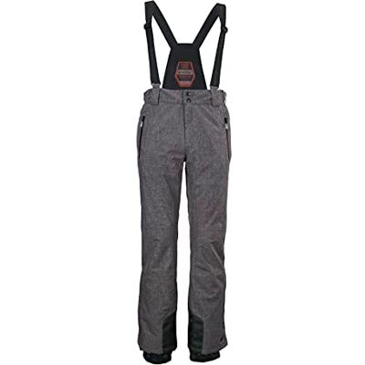 Killtec Herren Ksw 146 Mn Pnts Skihose/Funktionshose Mit Abnehmbaren Trägern, Kantenschutz Und Schneefang, Anthrazit Melange, L EU Killtec Herren Ksw 146 Mn Pnts Skihose/Funktionshose Mit Abnehmbaren Trägern, Kantenschutz Und Schneefang, Anthrazit Melange, L EU