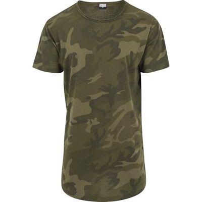 Urban Classics Herren Regular Fit T-Shirt Shaped Long Tee TB1646, Gr. Small, Mehrfarbig (Olive Camo 775) Urban Classics Herren Regular Fit T-Shirt Shaped Long Tee TB1646, Gr. Small, Mehrfarbig (Olive Camo 775)