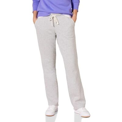 Amazon Essentials Damen Jogginghose Mit Geradem Bein Und Kordelzug Für Damen, Fleece – (In Übergröße Erhältlich), Hellgrau Meliert, L Amazon Essentials Damen Jogginghose Mit Geradem Bein Und Kordelzug Für Damen, Fleece – (In Übergröße Erhältlich), Hellgrau Meliert, L