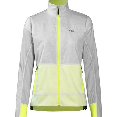 GORE WEAR GOREWEAR Drive Jacke Damen, White/Neon Yellow, 34 GORE WEAR GOREWEAR Drive Jacke Damen, White/Neon Yellow, 34