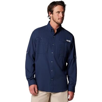 Columbia Herren Plus Tamiami II Langarmshirt, Collegiate Navy Large Columbia Herren Plus Tamiami II Langarmshirt, Collegiate Navy Large