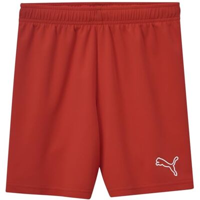 Puma Unisex-Kinder teamRISE Short Jr CE Pants, Red- White, Puma Unisex-Kinder teamRISE Short Jr CE Pants, Red- White,