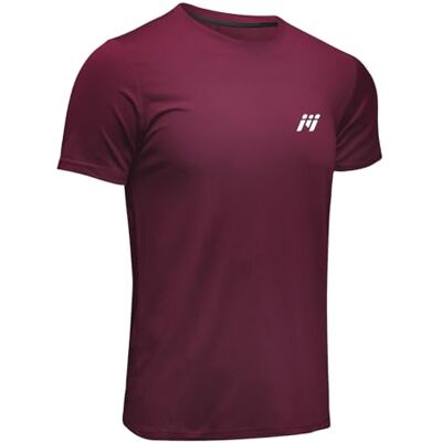 MEETWEE Sportshirt Herren, Laufshirt Kurzarm Mesh Funktionsshirt Atmungsaktiv Kurzarmshirt Sports Shirt Trainingsshirt für Männer, Rot, XXL MEETWEE Sportshirt Herren, Laufshirt Kurzarm Mesh Funktionsshirt Atmungsaktiv Kurzarmshirt Sports Shirt Trainingsshirt für Männer, Rot, XXL
