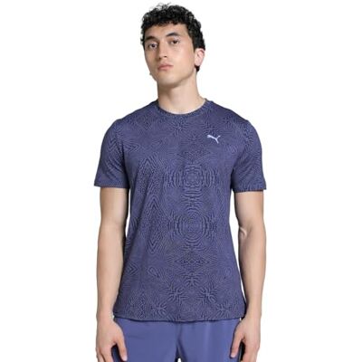 Puma Unisex M Move CLOUDSPUN AOP Tee T-Shirts, Blue Crystal, Puma Unisex M Move CLOUDSPUN AOP Tee T-Shirts, Blue Crystal,