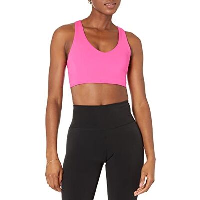 Amazon Essentials Damen Active Sculpt Sport-BH mit V-Ausschnitt und mittlerer Unterstützung, Neonrosa, XS Amazon Essentials Damen Active Sculpt Sport-BH mit V-Ausschnitt und mittlerer Unterstützung, Neonrosa, XS