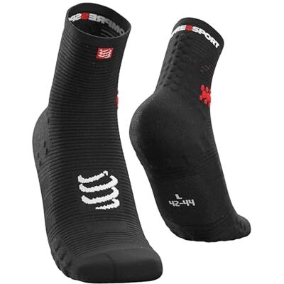 COMPRESSPORT Herren Pro Racing V3.0 Run High Kompressions Laufsocke, Schwarz, 45-48 EU COMPRESSPORT Herren Pro Racing V3.0 Run High Kompressions Laufsocke, Schwarz, 45-48 EU
