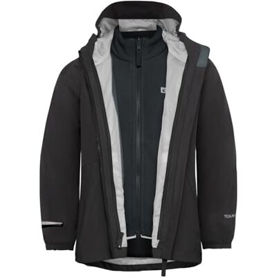 Jack Wolfskin Jungen Iceland 3in1, Schwarz, 128 EU Jack Wolfskin Jungen Iceland 3in1, Schwarz, 128 EU