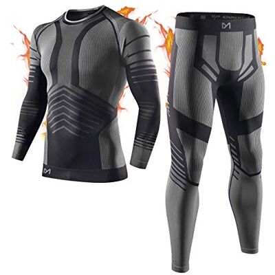MEETYOO Thermounterwäsche Set Herren, Innenfleece Lange Funktionsunterwäsche Atmungsaktiv Winter Skiunterwäsche Sport Kompressionsanzug für Workout Skifahren Laufen Radsport Wandern MEETYOO Thermounterwäsche Set Herren, Innenfleece Lange Funktionsunterwäsche Atmungsaktiv Winter Skiunterwäsche Sport Kompressionsanzug für Workout Skifahren Laufen Radsport Wandern