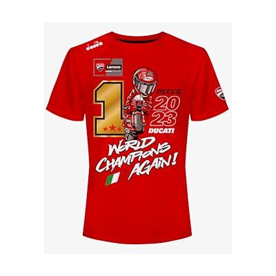 63 Bagnaia Welt Celebrative T-Shirt 2023,L,Rot 63 Bagnaia Welt Celebrative T-Shirt 2023,L,Rot