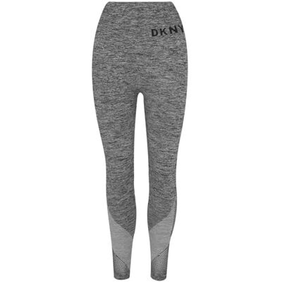 DKNY Damen High Waist Seamless Leggings, Heather Grey, M EU DKNY Damen High Waist Seamless Leggings, Heather Grey, M EU
