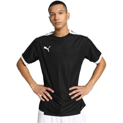 Puma Herren Teamliga Jersey Shirt, Black White, M EU Puma Herren Teamliga Jersey Shirt, Black White, M EU