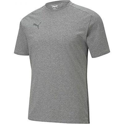 Puma Herren Teamcup Casuals Tee Shirt, Medium Gray Heather-Smoked Pearl, S Puma Herren Teamcup Casuals Tee Shirt, Medium Gray Heather-Smoked Pearl, S