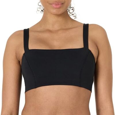 Amazon Essentials Damen Active FormFlex Buttery Soft Bandeau-Sport-BH mit verstellbaren Trägern, für leichten Halt, Schwarz, L Amazon Essentials Damen Active FormFlex Buttery Soft Bandeau-Sport-BH mit verstellbaren Trägern, für leichten Halt, Schwarz, L