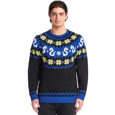 Inter Offizieller Weihnachtspullover 2023 Unisex Erwachsene, Feiern Sie den W mit Schwarzblau-Stil! Tolle Geschenkidee, für echte schwarz-Blaue Fans Inter Offizieller Weihnachtspullover 2023 Unisex Erwachsene, Feiern Sie den W mit Schwarzblau-Stil! Tolle Geschenkidee, für echte schwarz-Blaue Fans